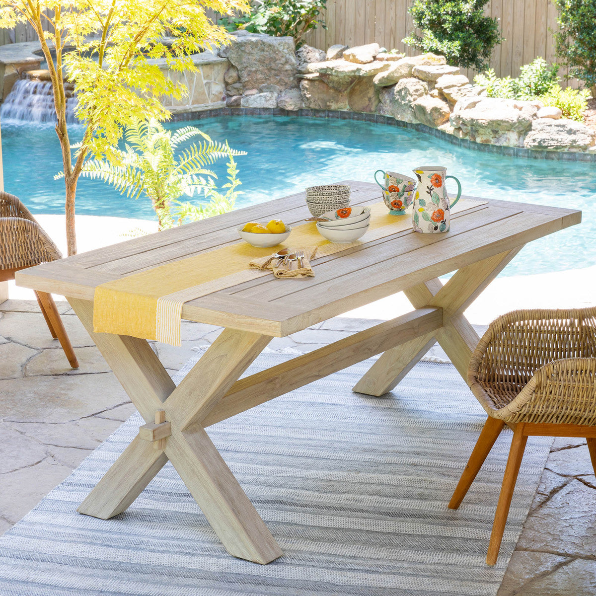 Teak Outdoor Clambake Table - Online Only