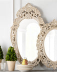 Auvergne Hand Carved Wood Mirror - Online Only