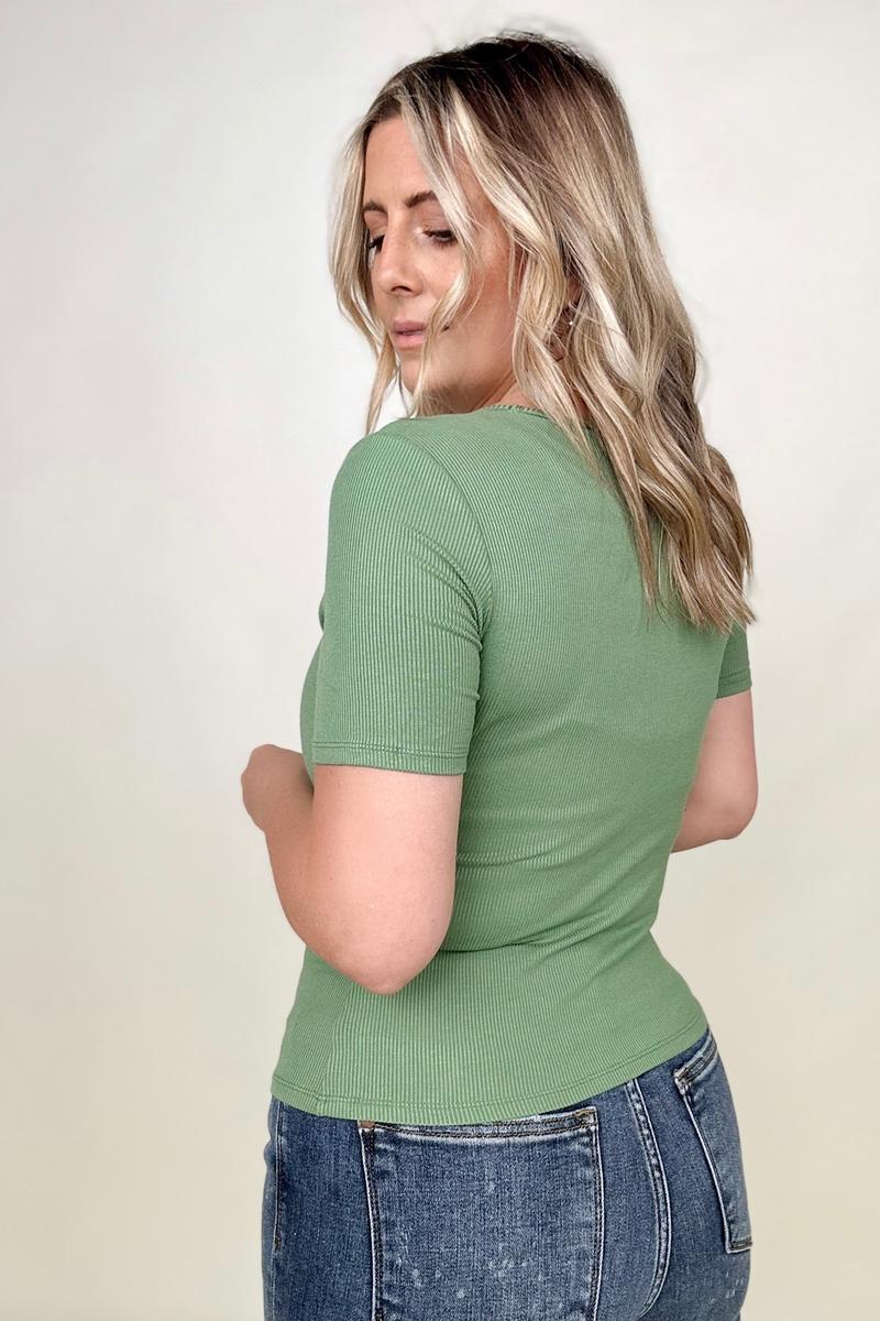 New Colors! - Fawnfit Basic Ribbed Fitted Tee with Built In Bra – My  Pampered Life Seattle