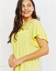 Culture Code Ready To Go Lace Embroidered Top in Yellow Mousse - Online Only
