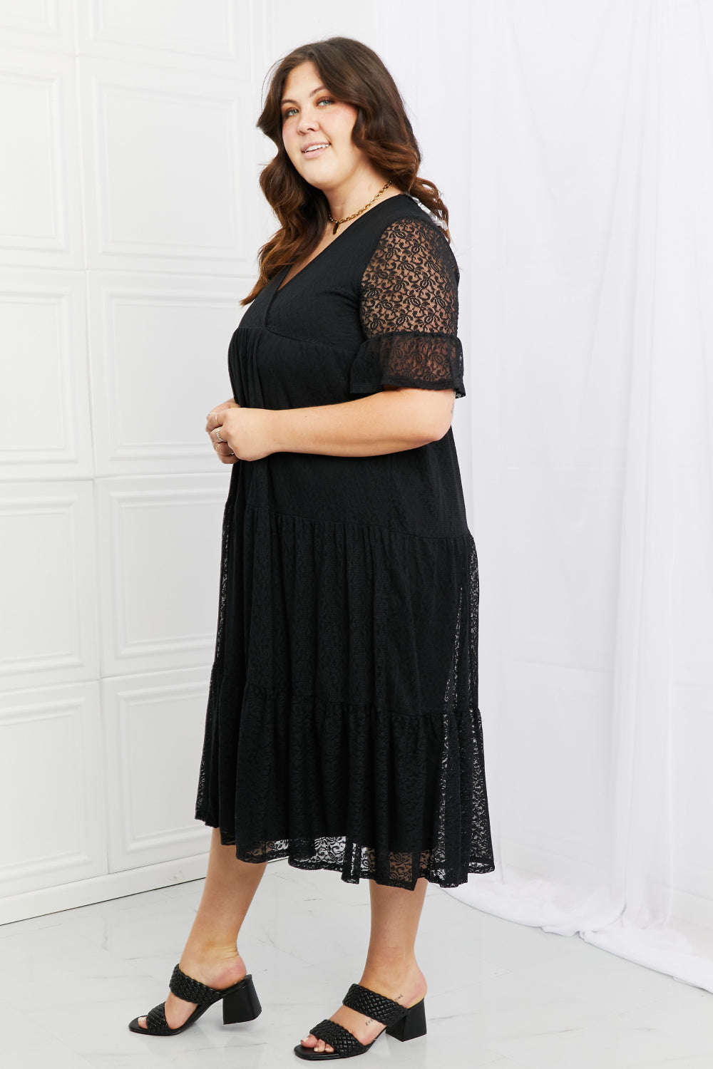 P &amp; Rose Lovely Lace Tiered Dress