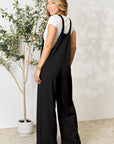 Double Take Full Size Wide Strap Overall with Pockets