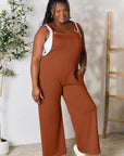 Double Take Full Size Wide Strap Overall with Pockets