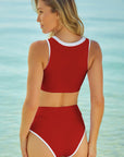 Contrast Trim Two-Piece Swimsuit - Online Only