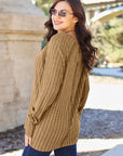 Basic Bae Full Size Ribbed Round Neck Long Sleeve Knit Top