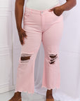 RISEN Miley Distressed Ankle Flare Jeans - Online Only
