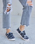 Forever Link Plaid Plush Flat Sneakers