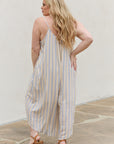 HEYSON Multi Colored Striped Jumpsuit with Pockets - Online Only