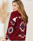 HEYSON Full Size Aztec Soft Fuzzy Sweater