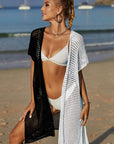 Two-Tone Side Slit Open Front Cover Up - Online Only