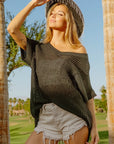 BiBi V-Neck Short Sleeve Knit Top