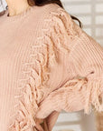 And The Why Tassel Detail Long Sleeve Sweater