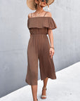Spaghetti Strap Layered Jumpsuit - Online Only