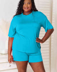 Basic Bae Full Size Soft Rayon Half Sleeve Top and Shorts Set