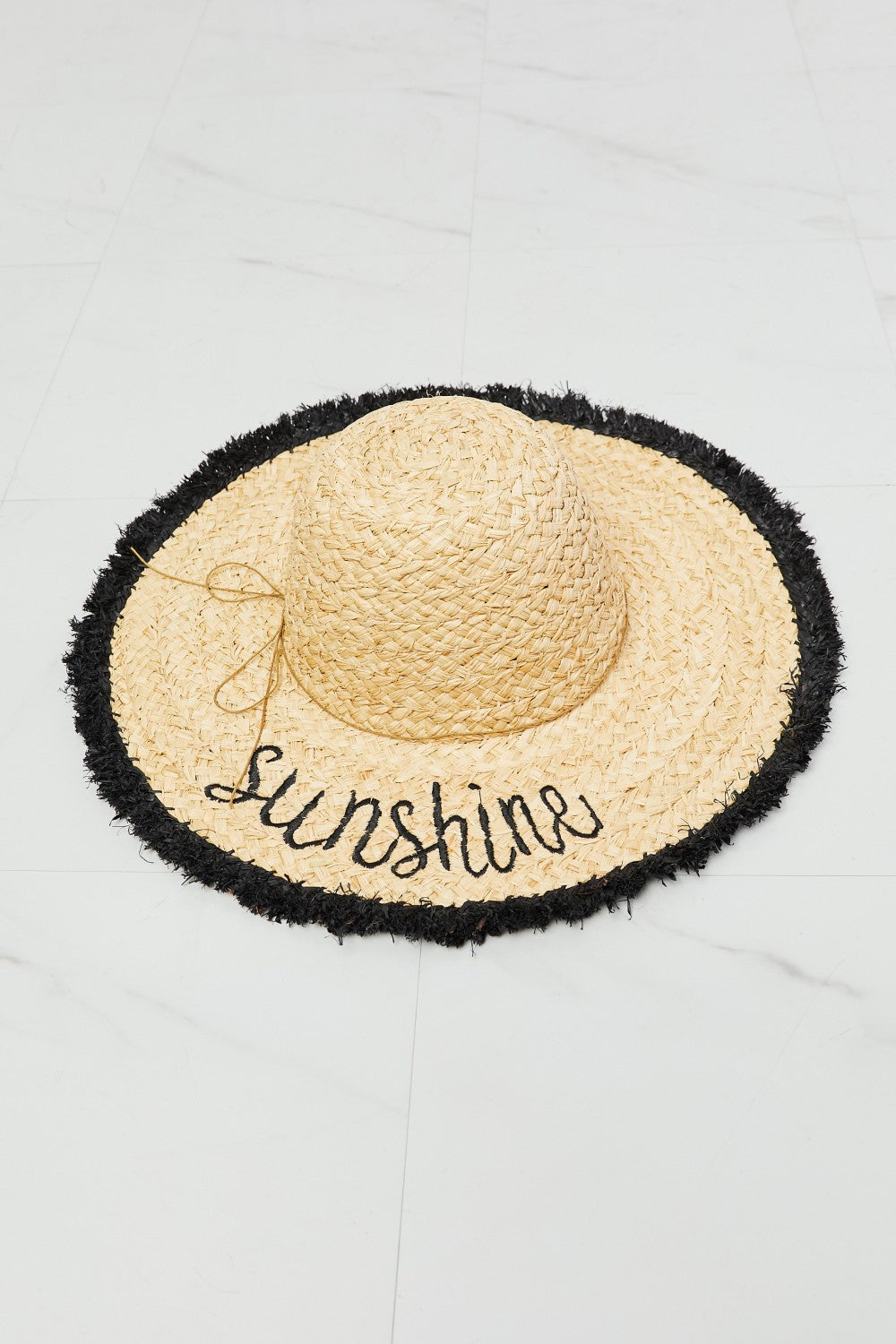 Fame Sunshine Straw Fringe Hat - Online Only