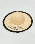 Fame Sunshine Straw Fringe Hat - Online Only