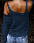 Long Sleeve Cold Shoulder Sweater - Online Only