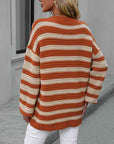 Striped Dropped Shoulder Sweater