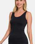 Zenana Round Neck Wide Strap Tank