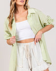 SAGE + FIG Striped Button Up Long Sleeve Shirt