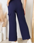 RISEN Drawstring Relaxed Cargo Wide Leg Pants