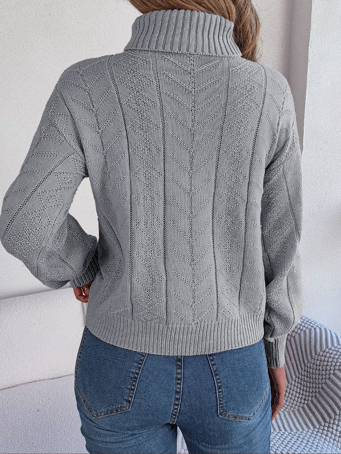 Cable-Knit Turtleneck Sweater - Online Only – My Pampered Life Seattle