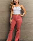 RISEN Bailey Full Size High Waist Side Slit Flare Jeans - Online Only