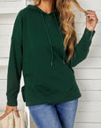 Drop Shoulder Hoodie with Slit - Online Only