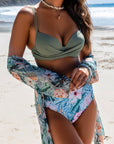 Printed Three-Piece Swimsuit - Online Only