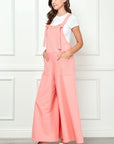 Veveret Wide Strap French Terry Overalls