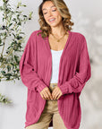 Basic Bae Full Size Ribbed Cocoon Cardigan