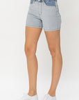 Judy Blue Full Size Color Block Denim Shorts