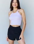 Ninexis Everyday Staple Soft Modal Short Strap Ribbed Tank Top in Lavender - Online Only