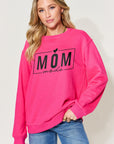Simply Love Full Size Letter Graphic Long Sleeve Sweatshirt