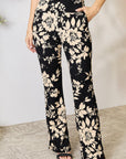 Heimish Full Size High Waist Floral Flare Pants