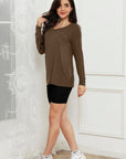 Basic Bae Full Size V-Neck Long Sleeve Top