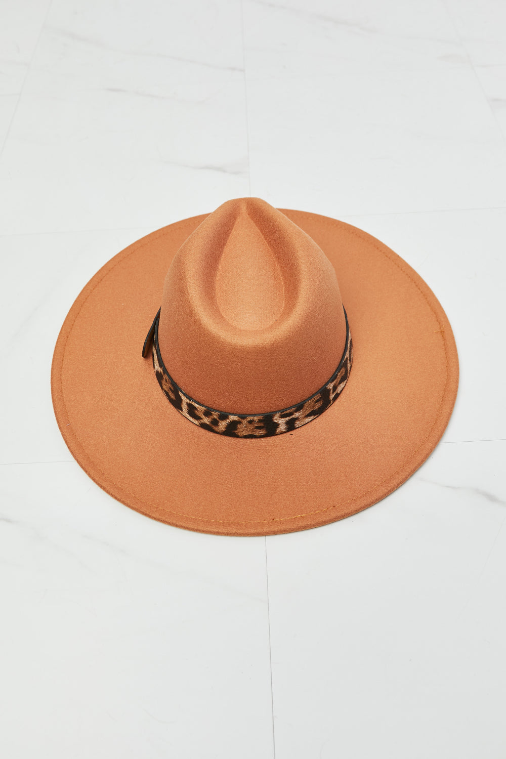 Fame In The Wild Leopard Detail Fedora Hat - Online Only