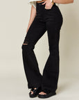 Judy Blue Full Size High Waist Distressed Flare Jeans