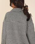Houndstooth Long Shacket - Online Only
