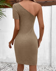 Cutout Twisted One-Shoulder Mini Dress - Online Only