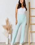 RISEN Full Size High Waist Ultra Soft Knit Flare Pants