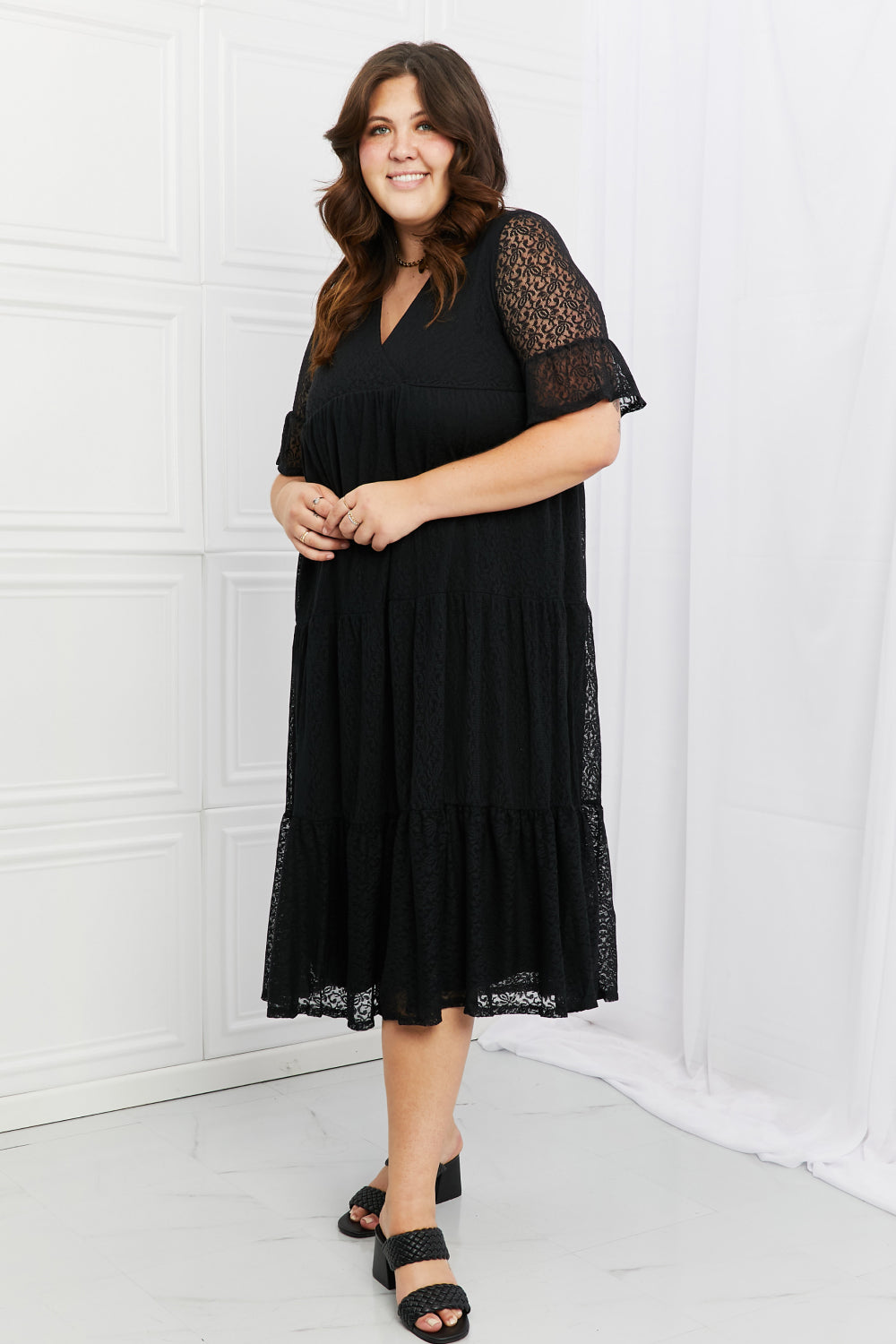 P &amp; Rose Lovely Lace Tiered Dress - Online Only