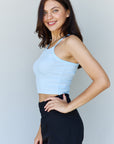 Ninexis Everyday Staple Soft Modal Short Strap Ribbed Tank Top in Blue - Online Only