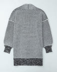 Heathered Open Front Longline Cardigan - Online Only