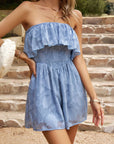 Strapless Layered Smocked Romper - Online Only