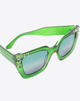 Inlaid Rhinestone Polycarbonate Sunglasses