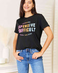 Simply Love Slogan Graphic Cuffed Sleeve T-Shirt