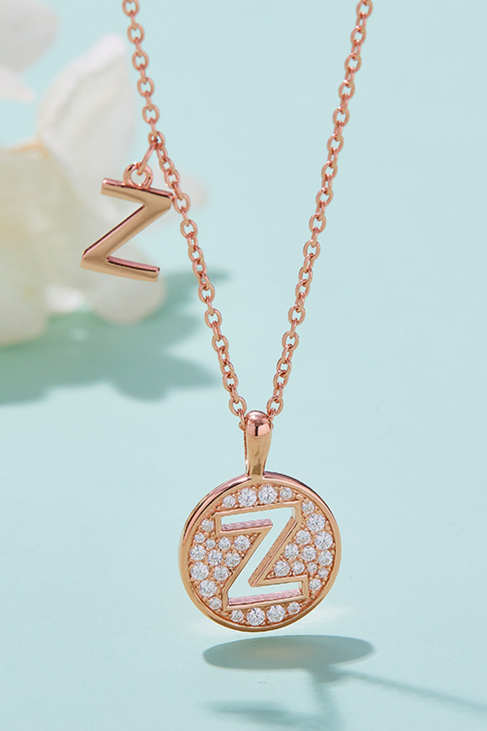 Moissanite U to Z Pendant Necklace - Online Only