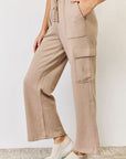 RISEN High Waist Cargo Wide Leg Pants