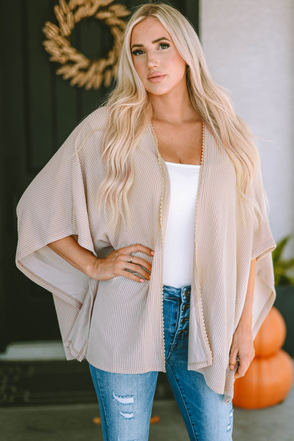 Open Front Dolman Sleeve Cardigan - Online Only